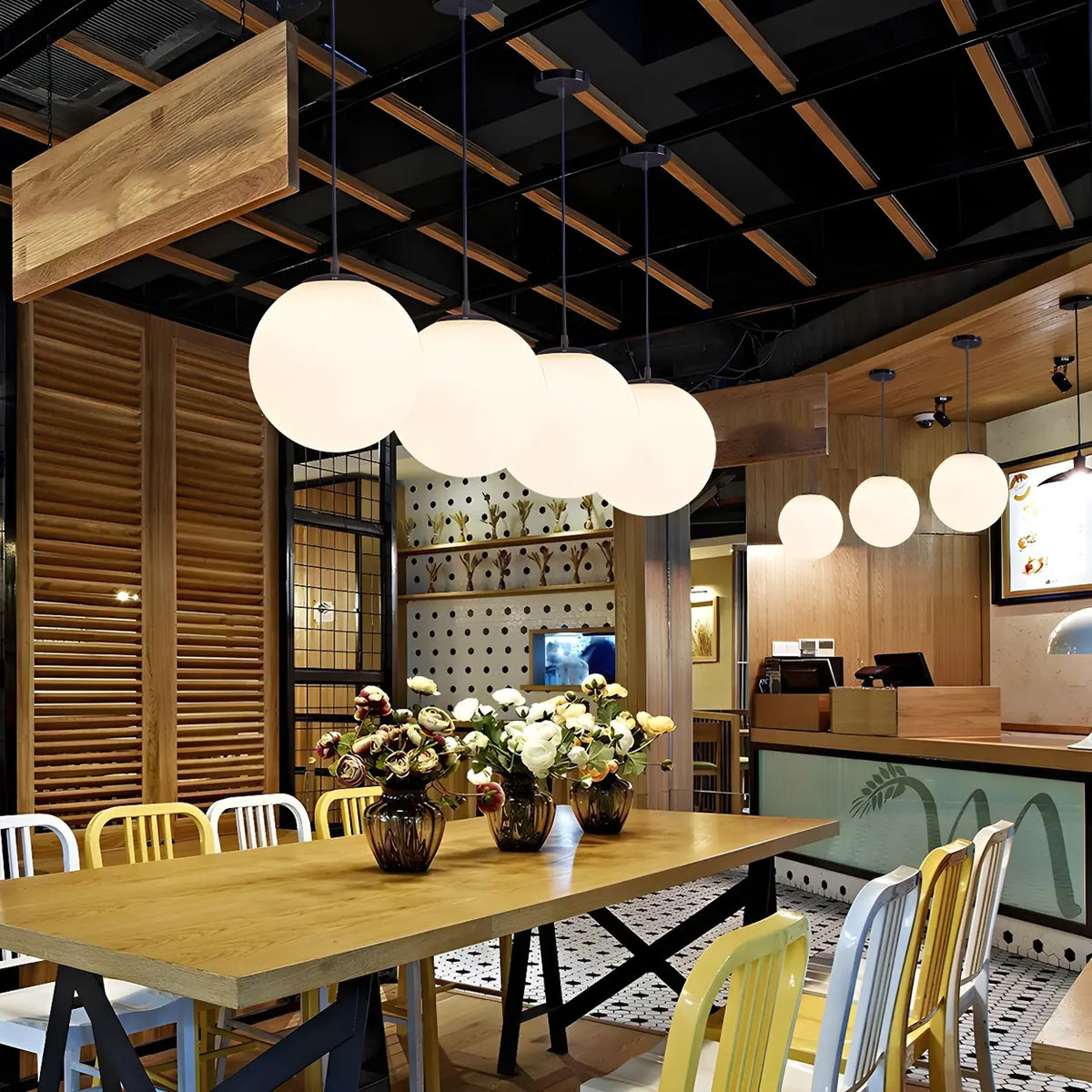 Modern Glass Globe Pendant Light