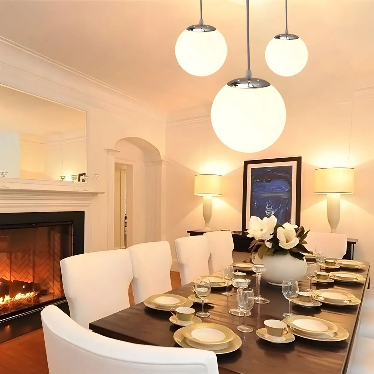 Modern Glass Globe Pendant Light