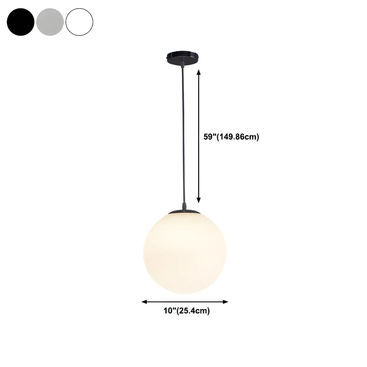 Modern Glass Globe Pendant Light