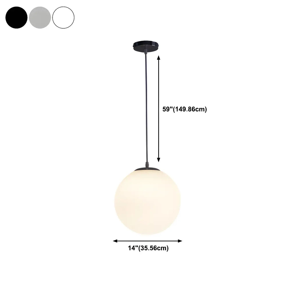 Modern Glass Globe Pendant Light