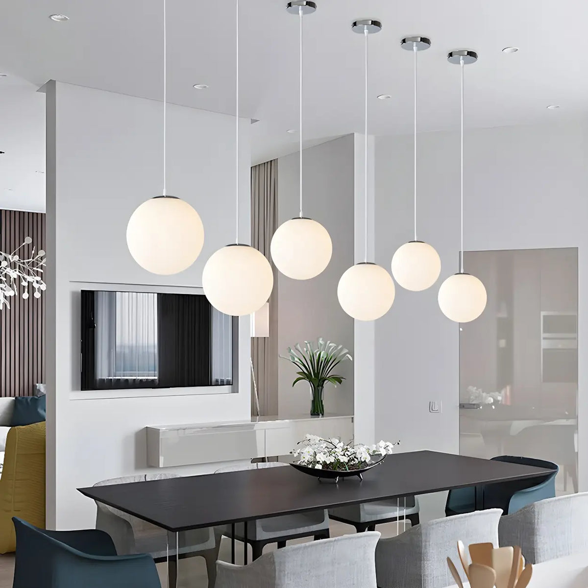 Modern Glass Globe Pendant Light
