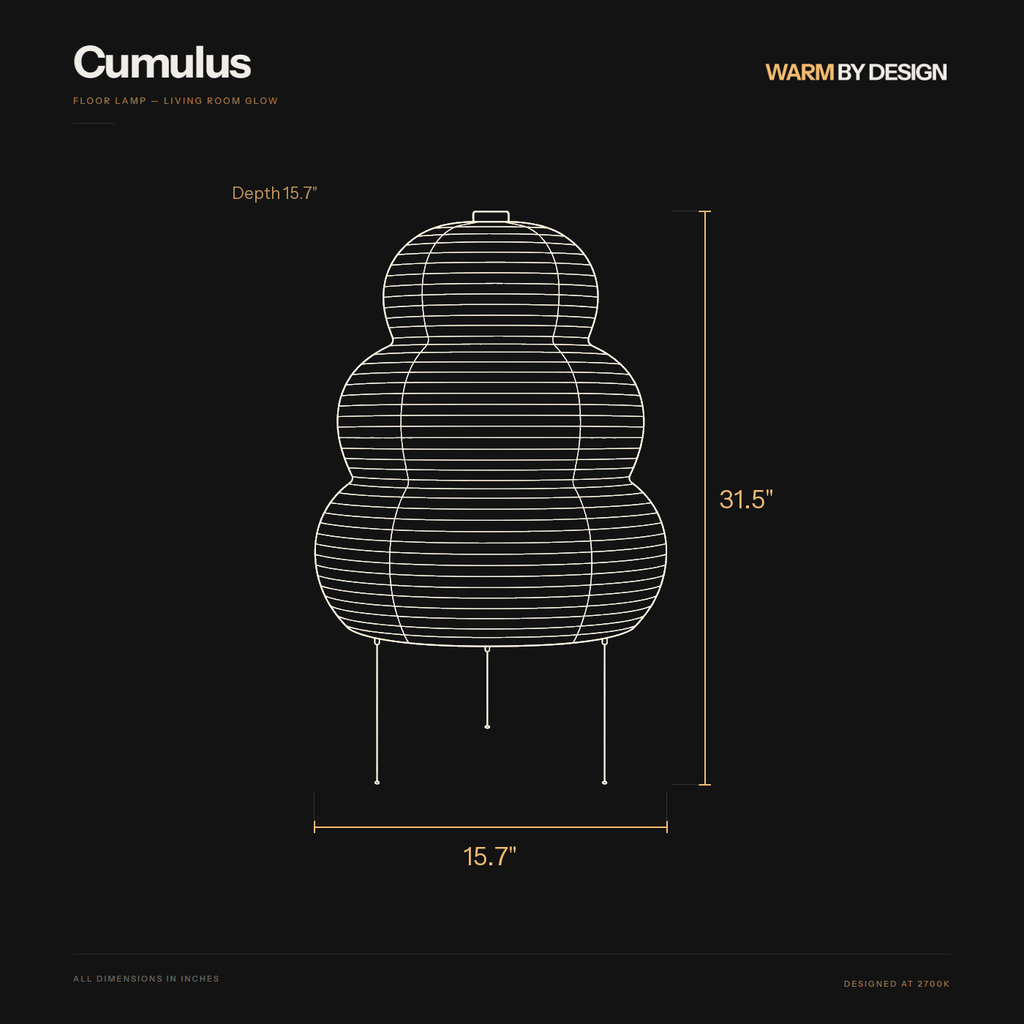 Cumulus Paper Sculpture Floor Lamp