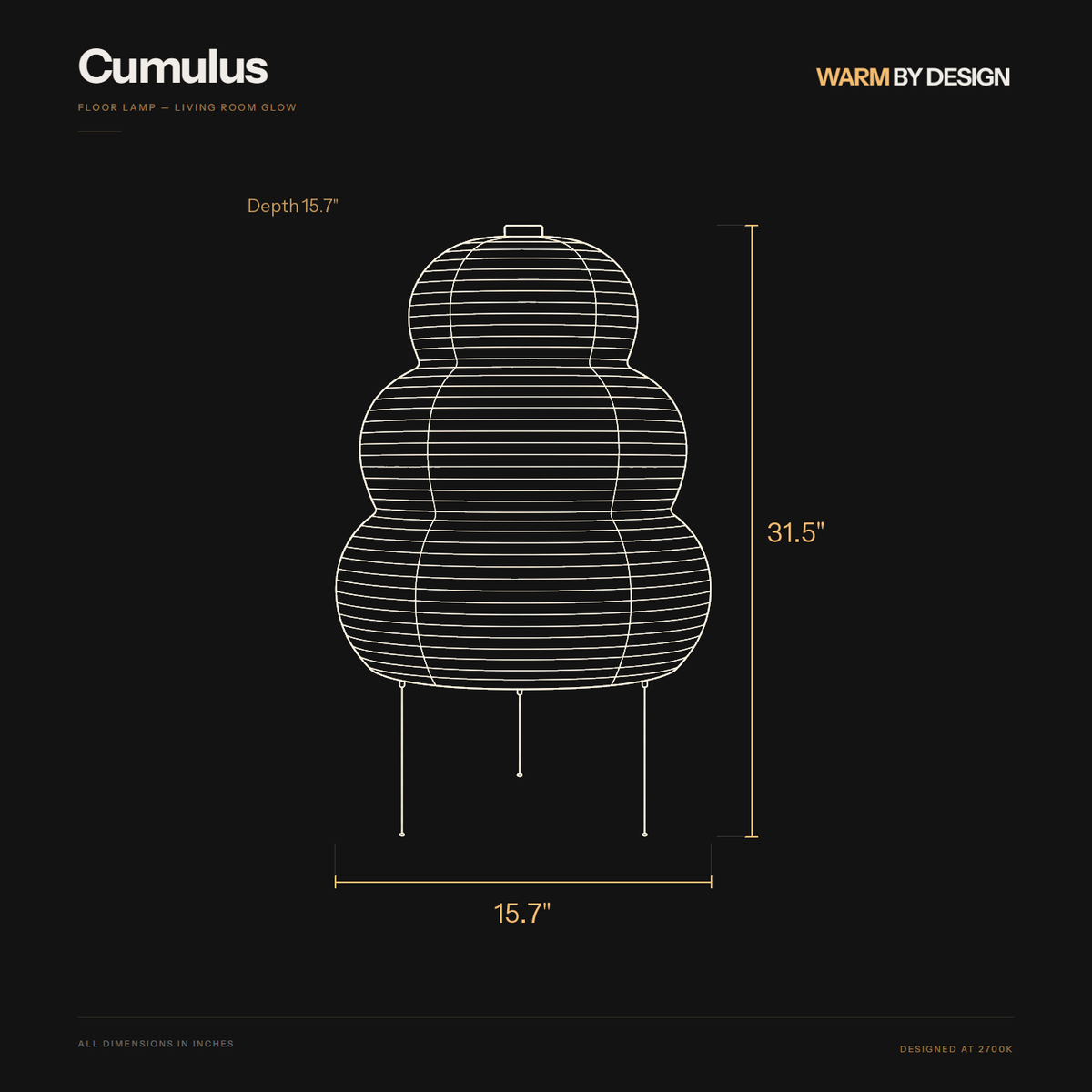 Cumulus Paper Sculpture Floor Lamp