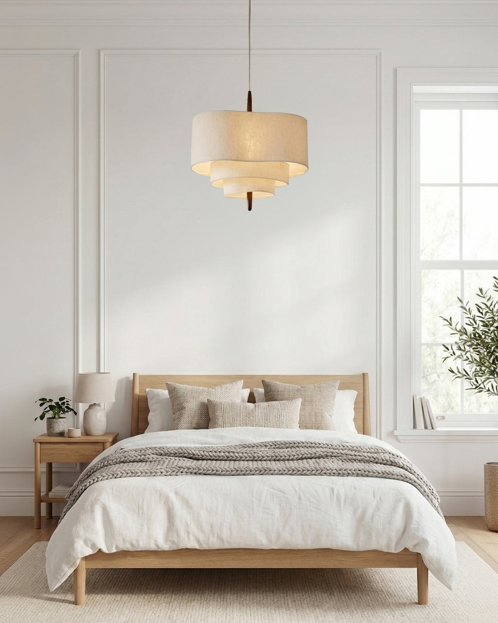 Dan Layered Fabric Pendant Light