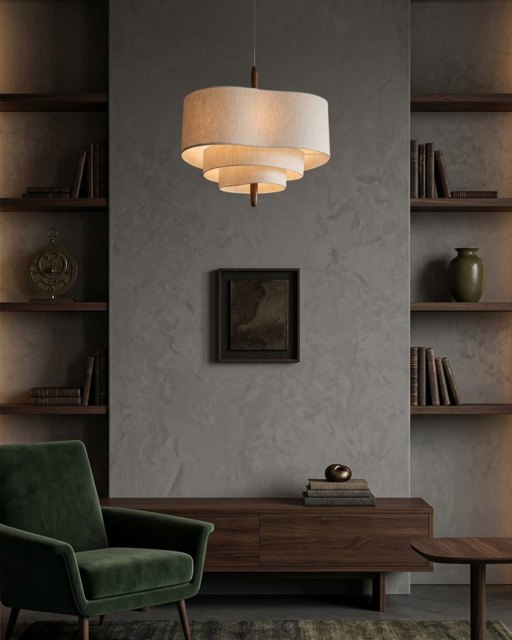 Dan Layered Fabric Pendant Light