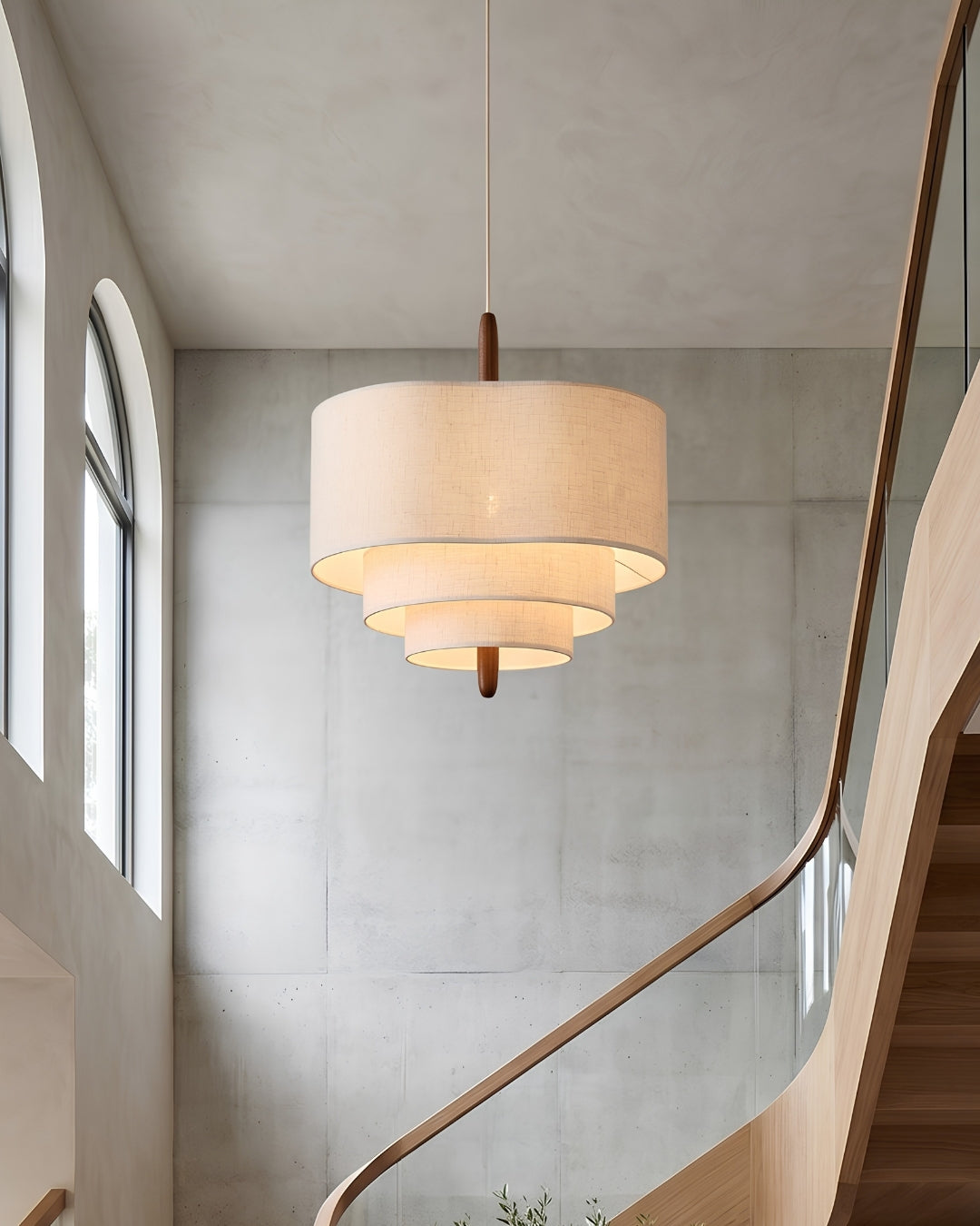 Dan Layered Fabric Pendant Light