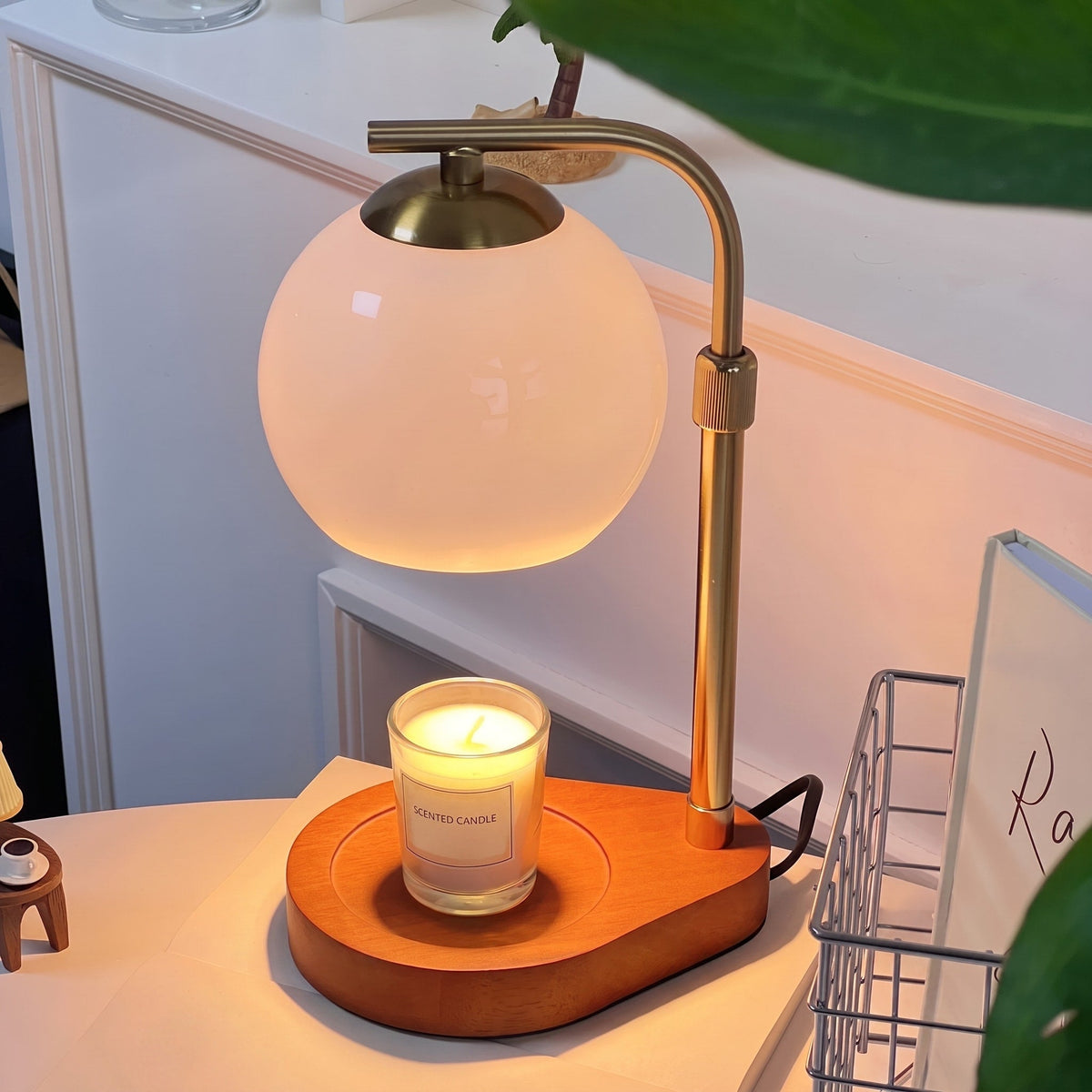 Glass Globe Candle Warmer Lamp