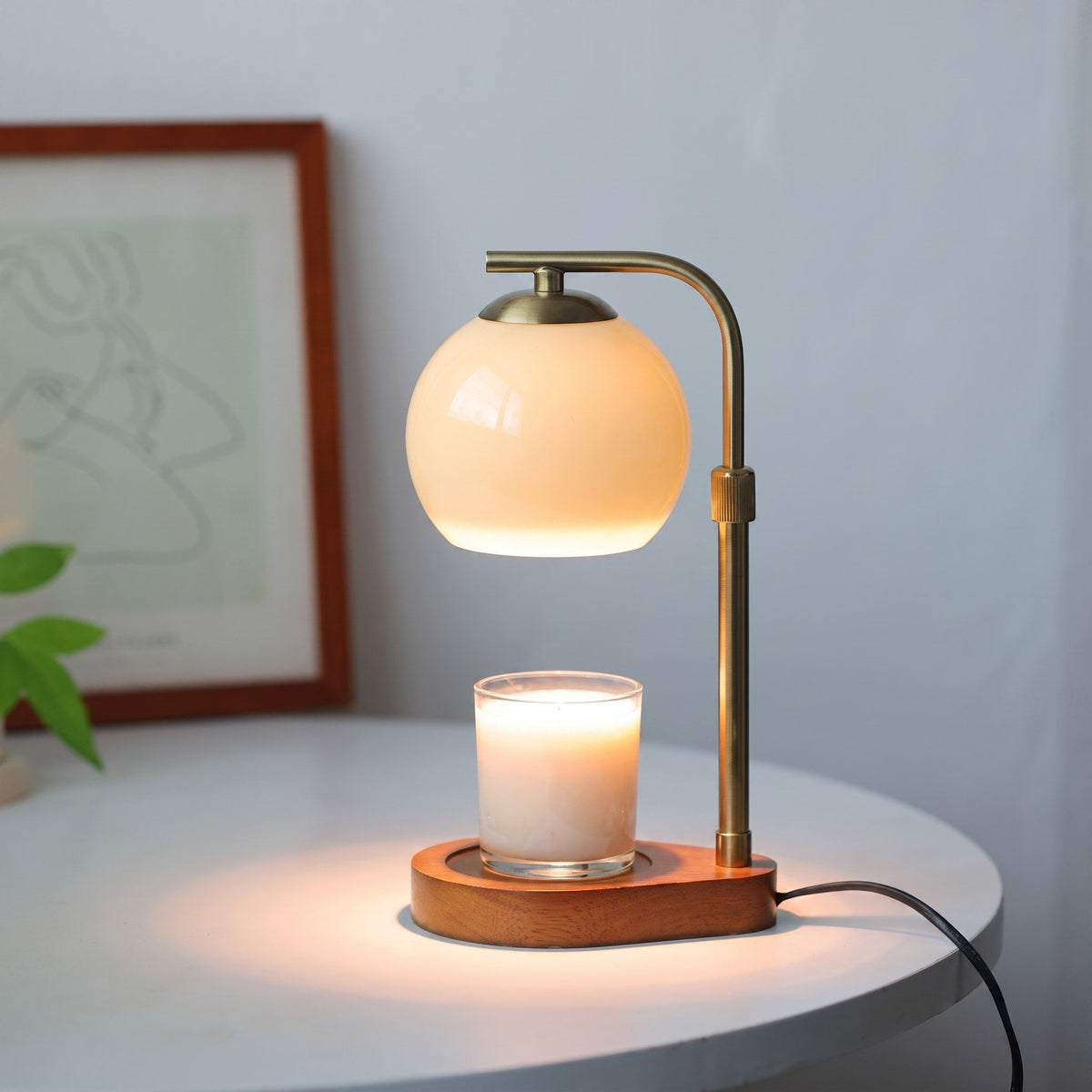 Glass Globe Candle Warmer Lamp
