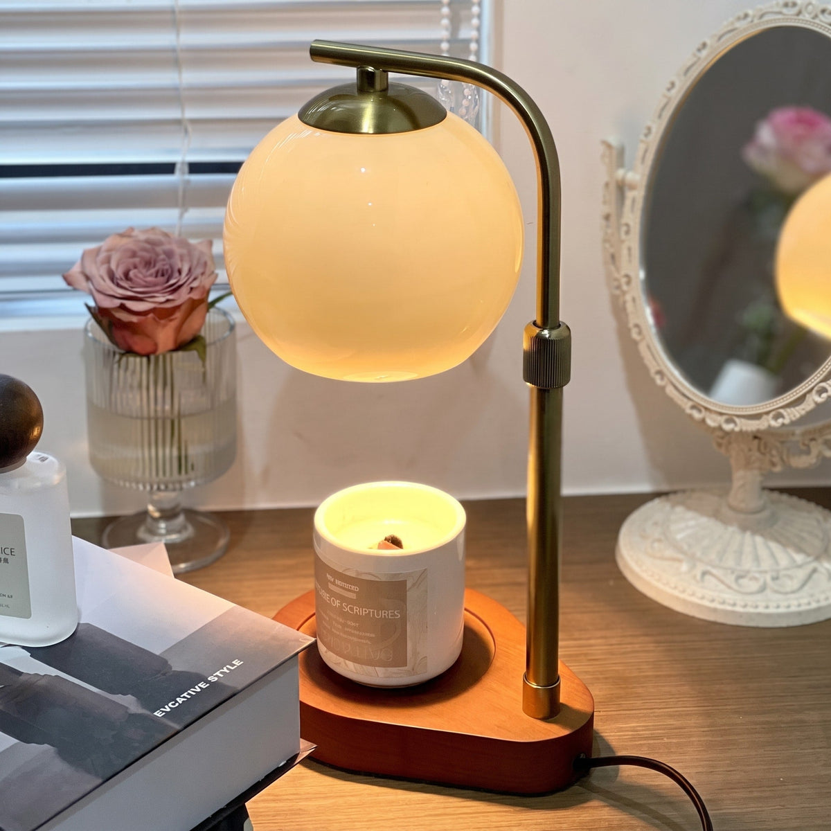 Glass Globe Candle Warmer Lamp