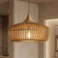 Slatted Wood Rib Pendant Lamp