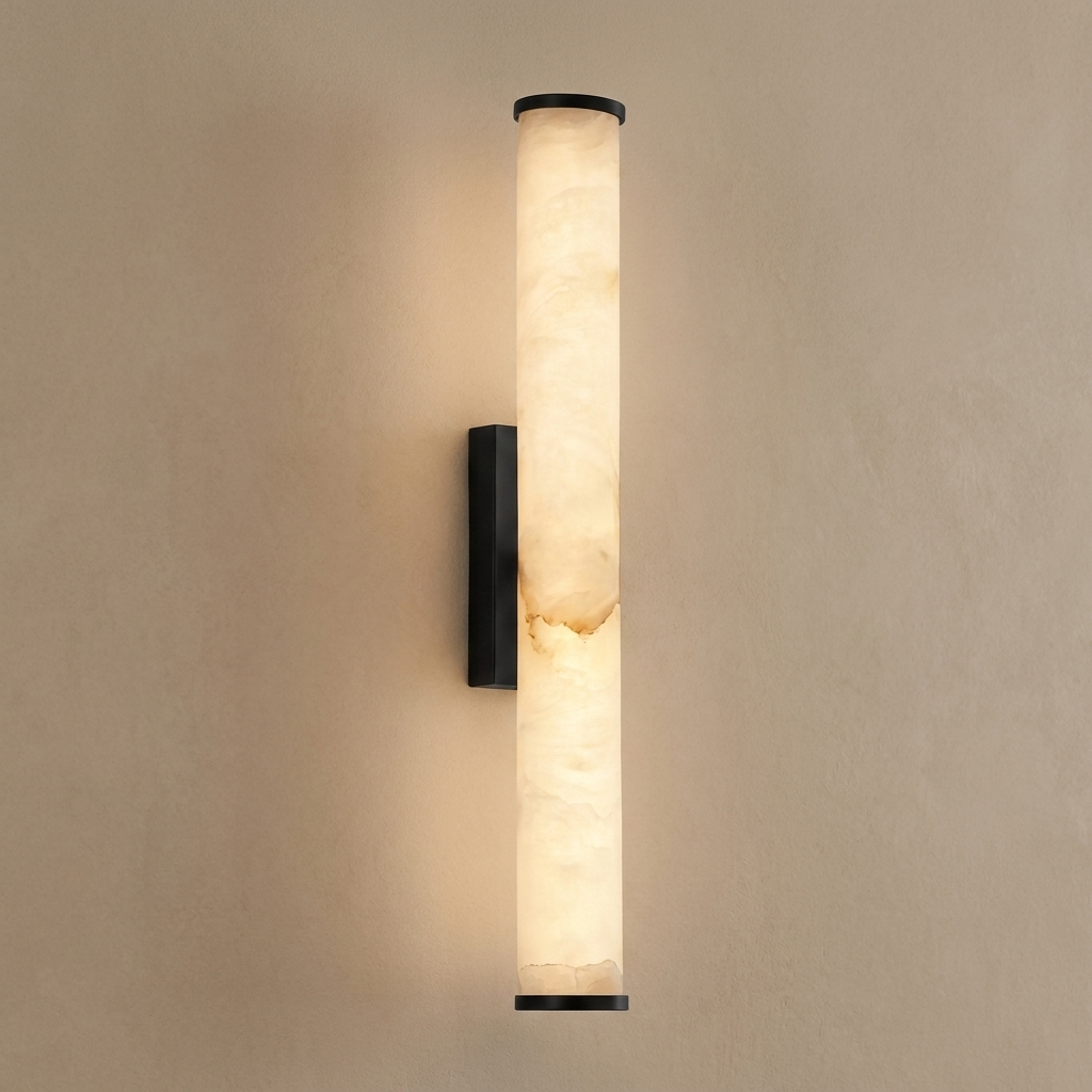 Column Alabaster Wall Light
