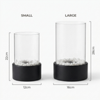 Portable Glass Flame Fireplace Lamp