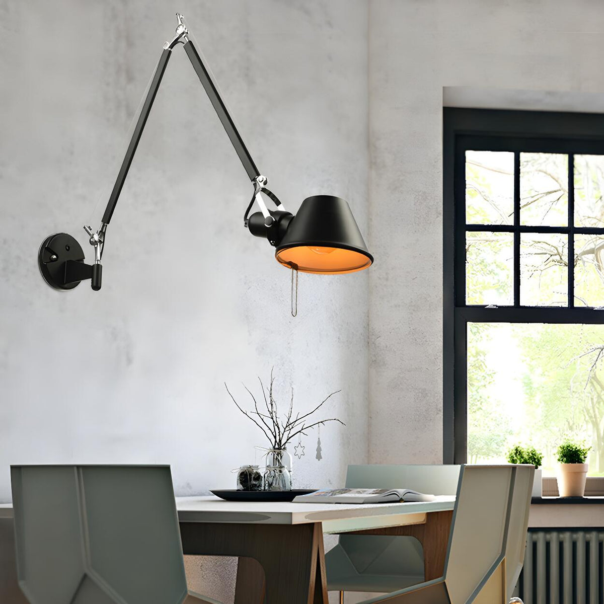 Cone Swing Arm Wall Sconce
