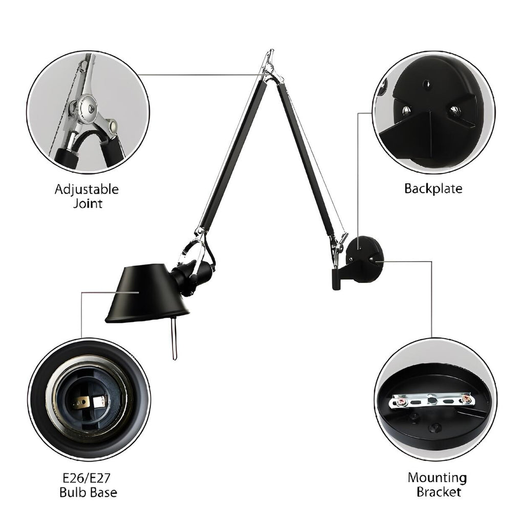 Cone Swing Arm Wall Sconce
