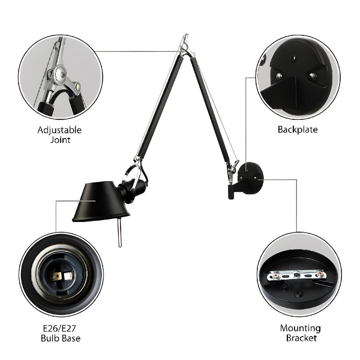 Cone Swing Arm Wall Sconce