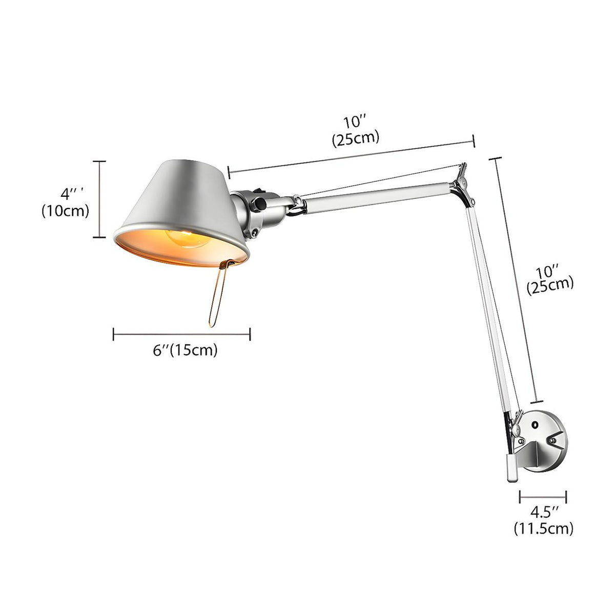 Cone Swing Arm Wall Sconce