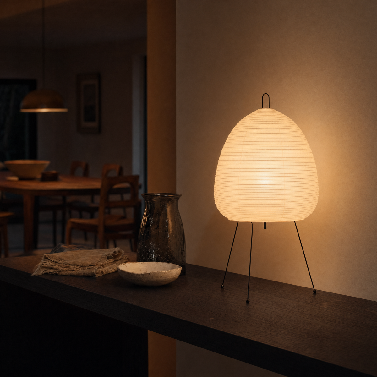 Oval Paper Table Lamp