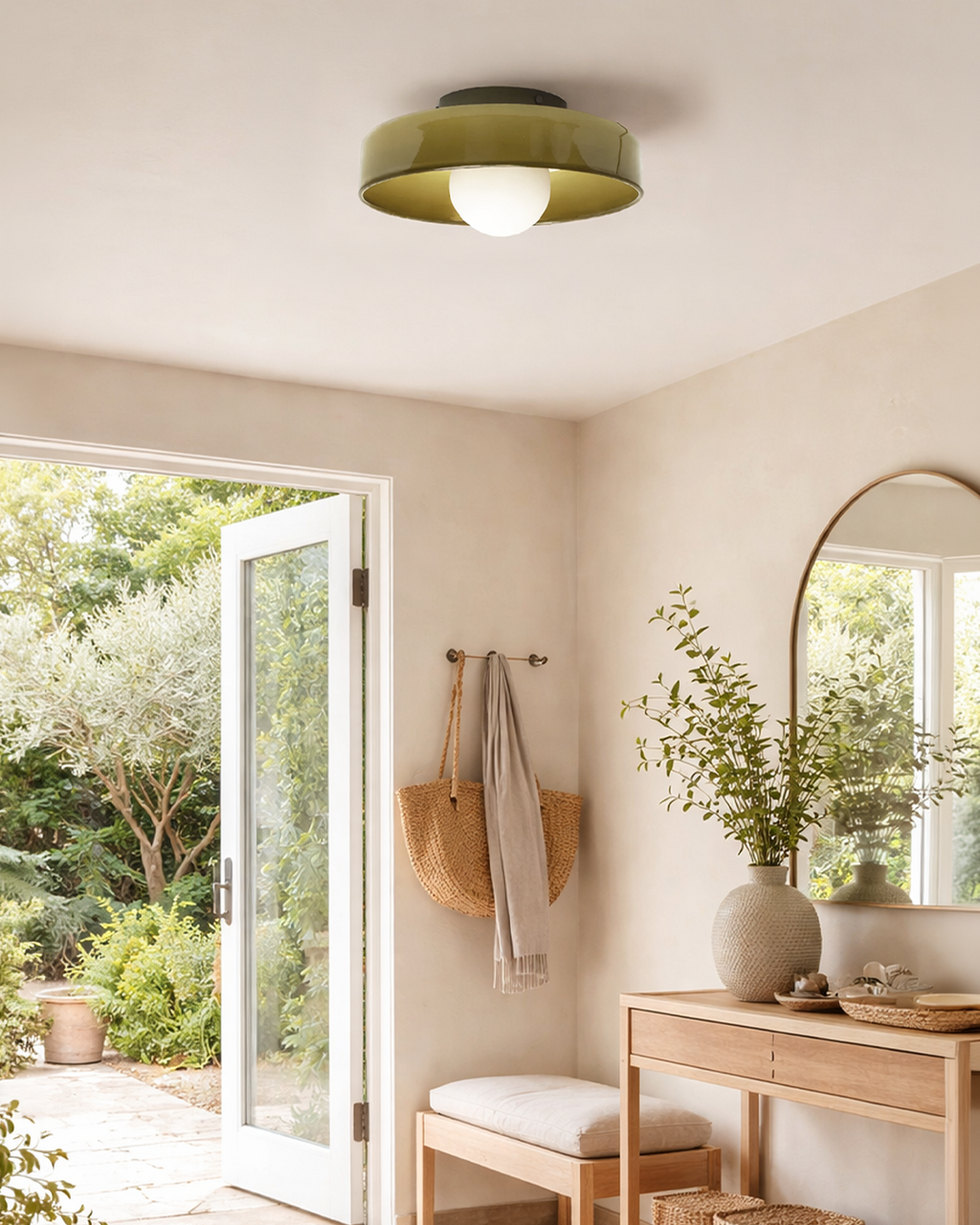Lina Round Glass Pendant Light