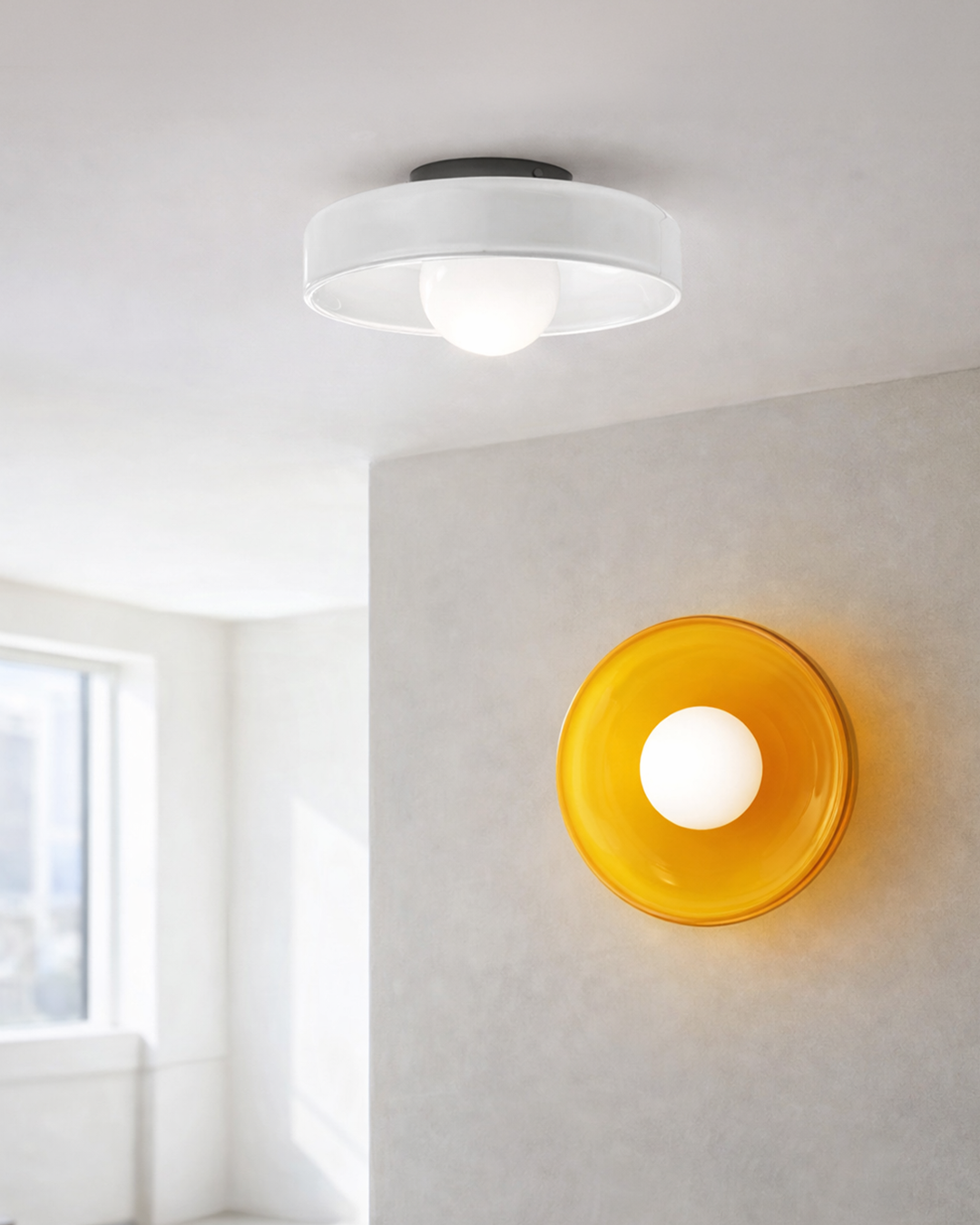 Lina Round Glass Pendant Light