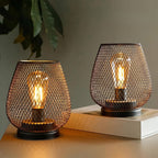 Mesh Cage Battery Table Lamp