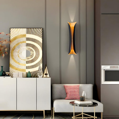 Black and Gold Curl Wall Sconce