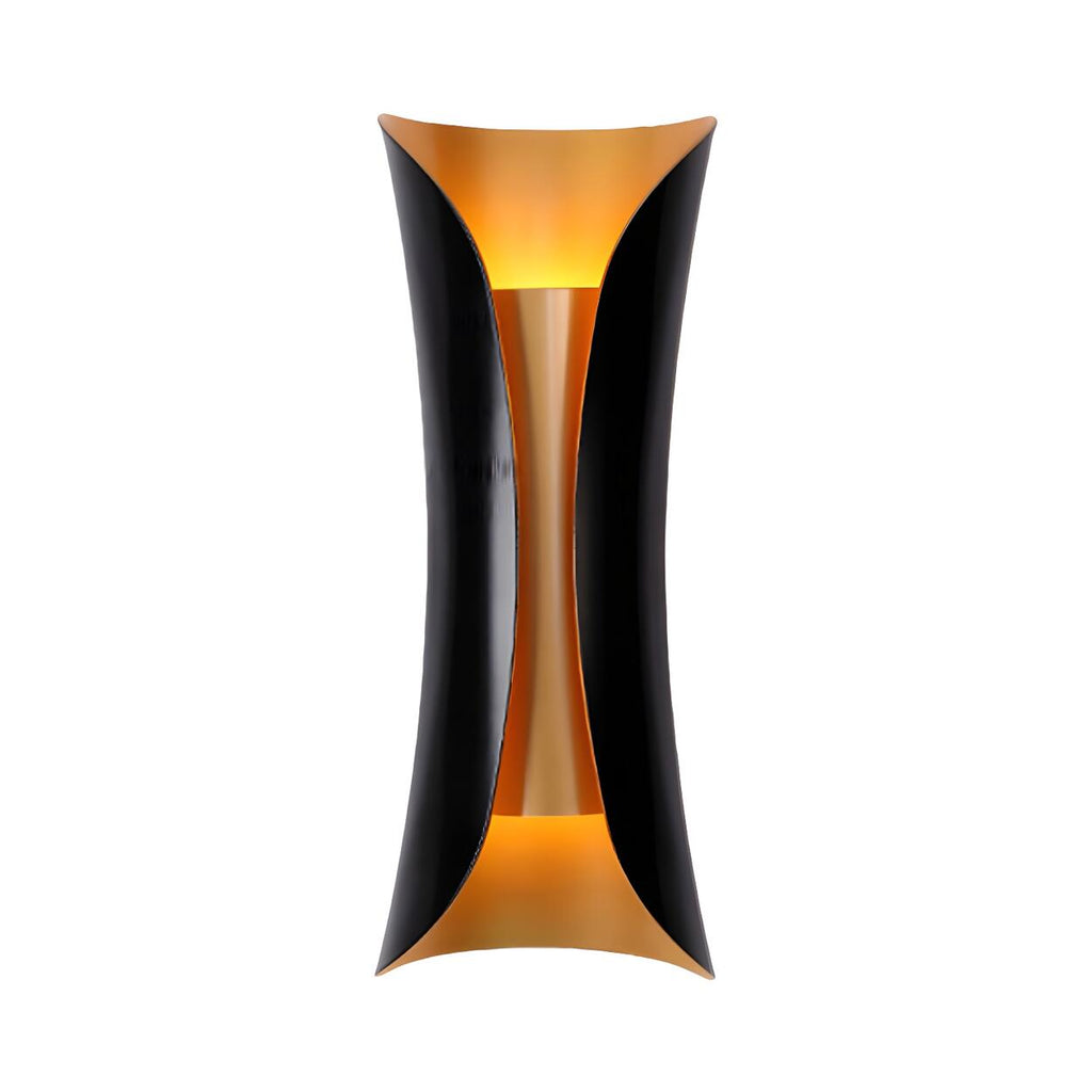 Black and Gold Curl Wall Sconce
