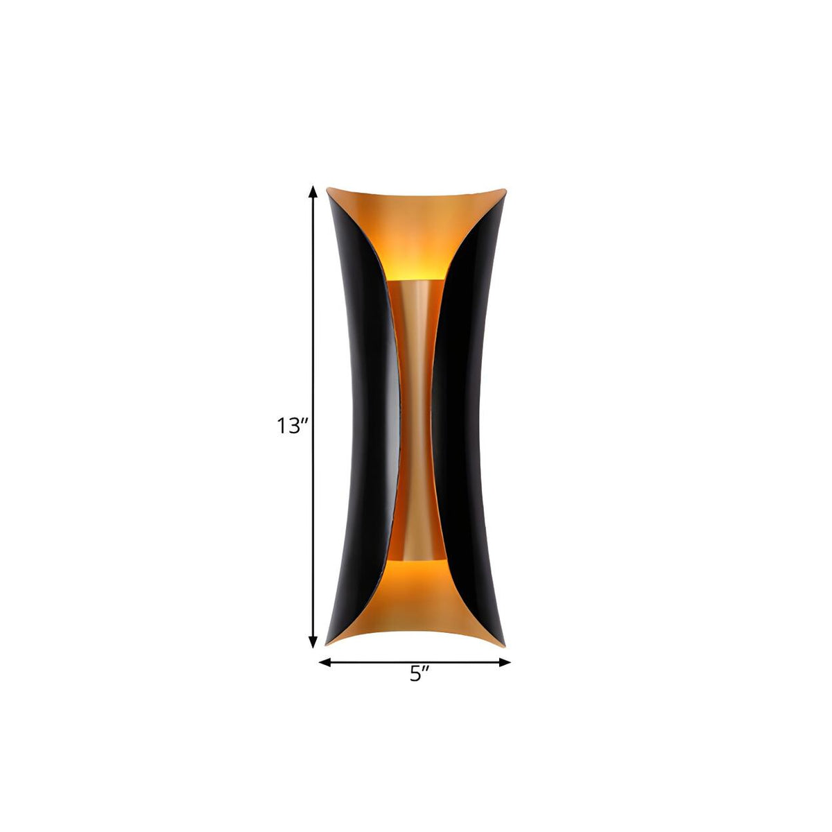 Black and Gold Curl Wall Sconce
