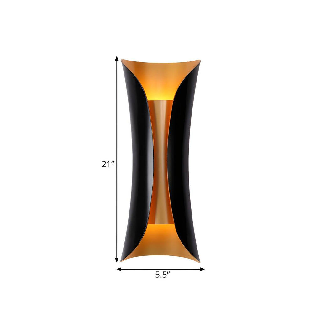 Black and Gold Curl Wall Sconce