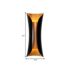 Black and Gold Curl Wall Sconce