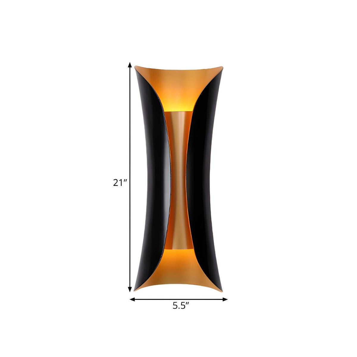 Black and Gold Curl Wall Sconce