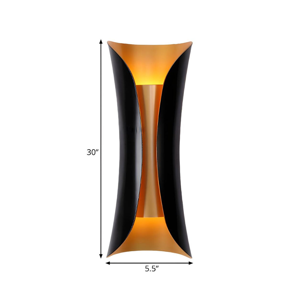 Black and Gold Curl Wall Sconce