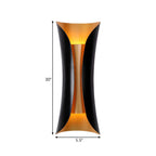 Black and Gold Curl Wall Sconce