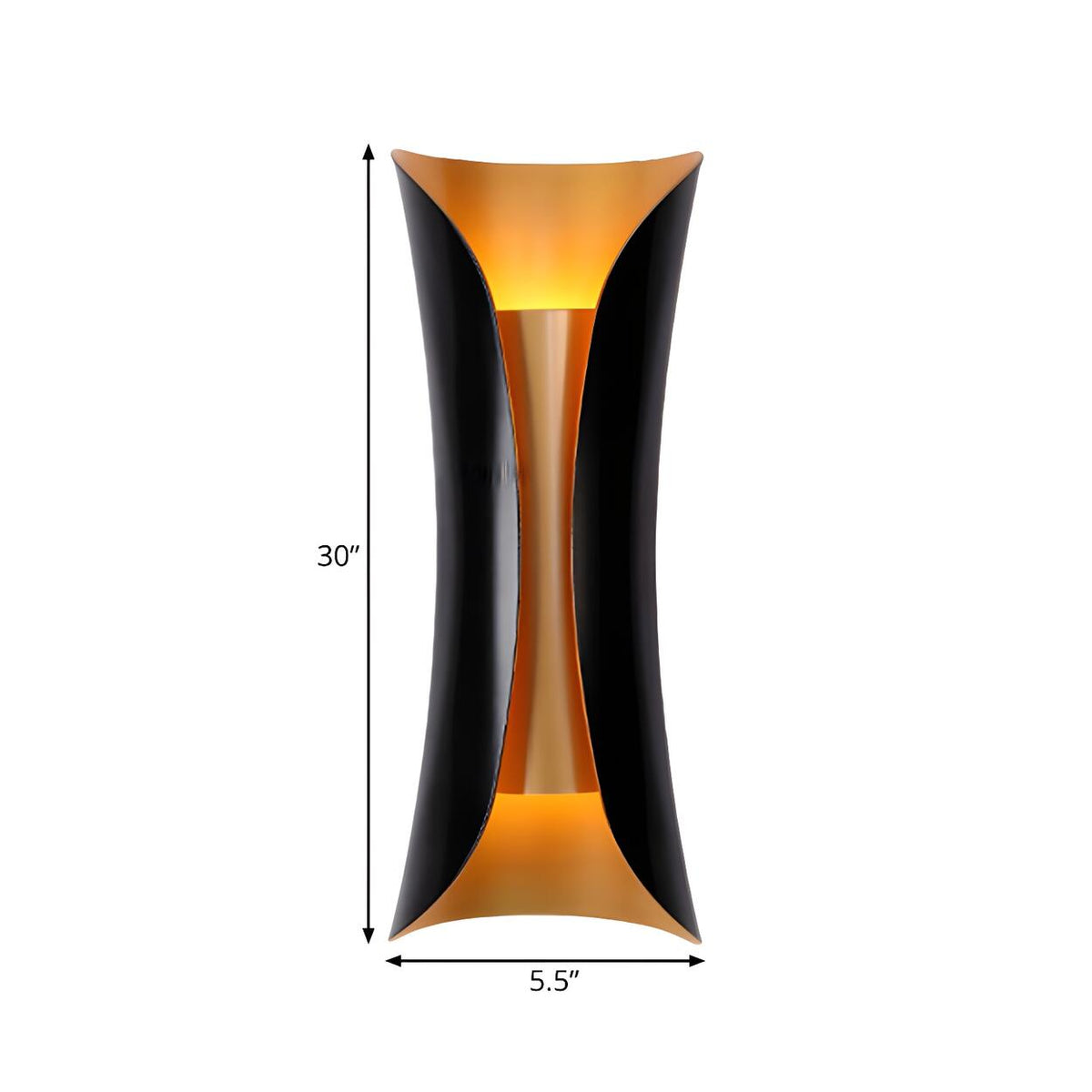 Black and Gold Curl Wall Sconce