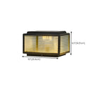 Solar Glass Cube Post Light