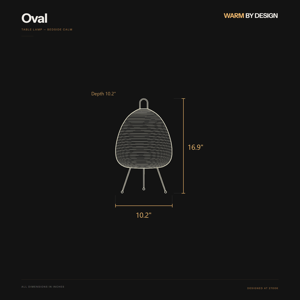 Oval Paper Table Lamp