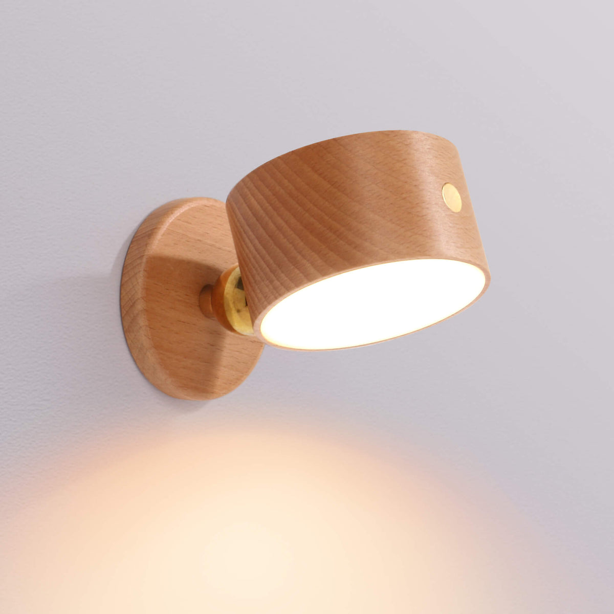 Rechargeable Wood Night Light Sconce