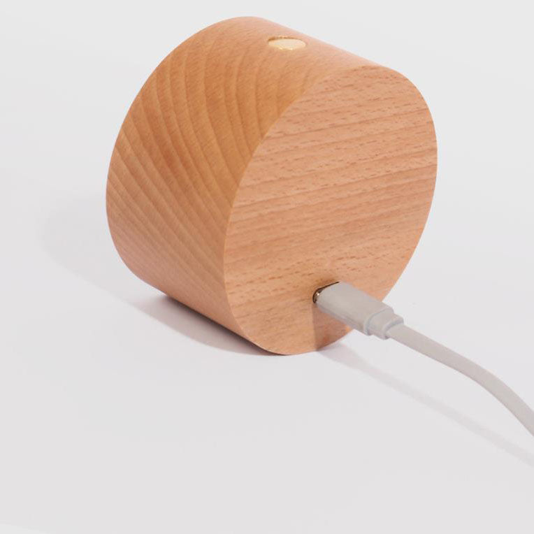 Rechargeable Wood Night Light Sconce