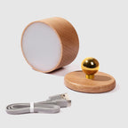 Rechargeable Wood Night Light Sconce