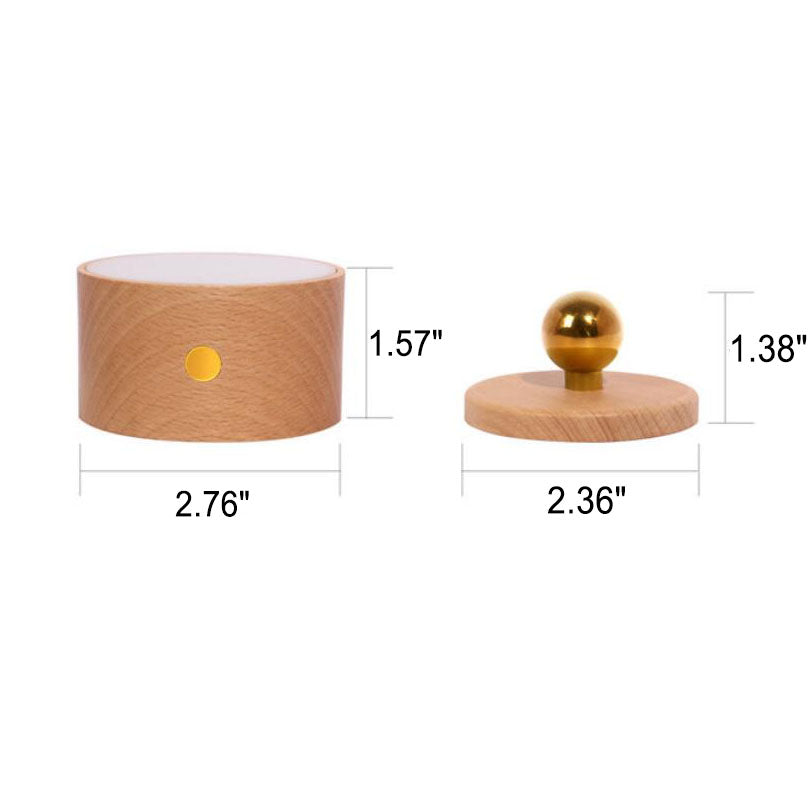 Rechargeable Wood Night Light Sconce