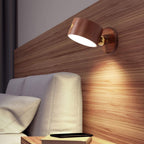 Rechargeable Wood Night Light Sconce