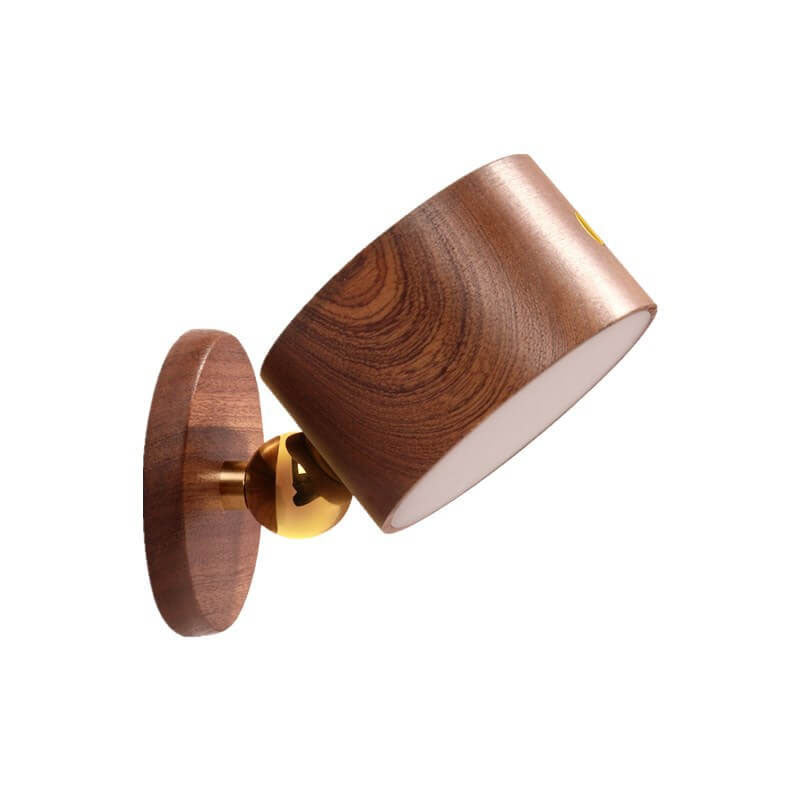Rechargeable Wood Night Light Sconce