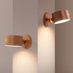 Rechargeable Wood Night Light Sconce