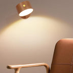 Rechargeable Wood Night Light Sconce