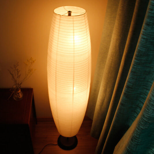 Rice Paper Column Floor Lamp