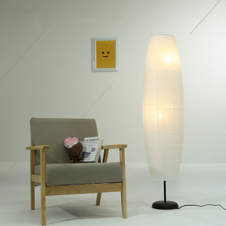 Rice Paper Column Floor Lamp