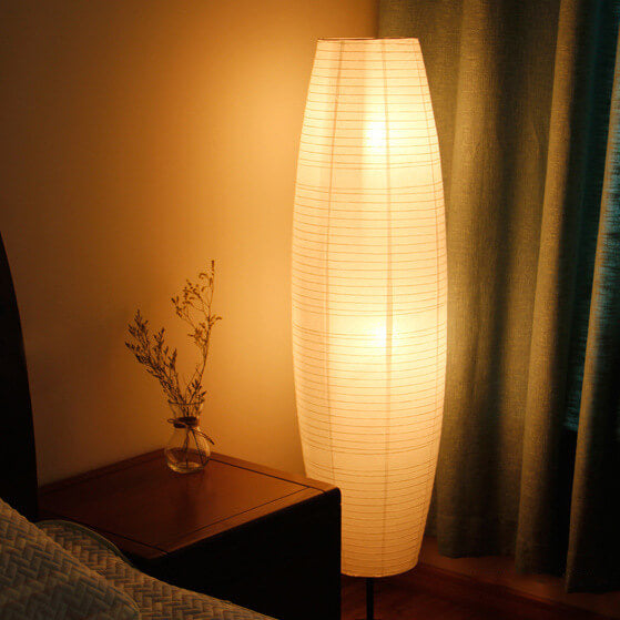 Rice Paper Column Floor Lamp