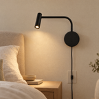 Rizo Reading Plug In Wall Lamp - Black - Lapa Living Hero