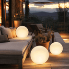 Spherical White Solar Garden Light