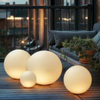 Spherical White Solar Garden Light