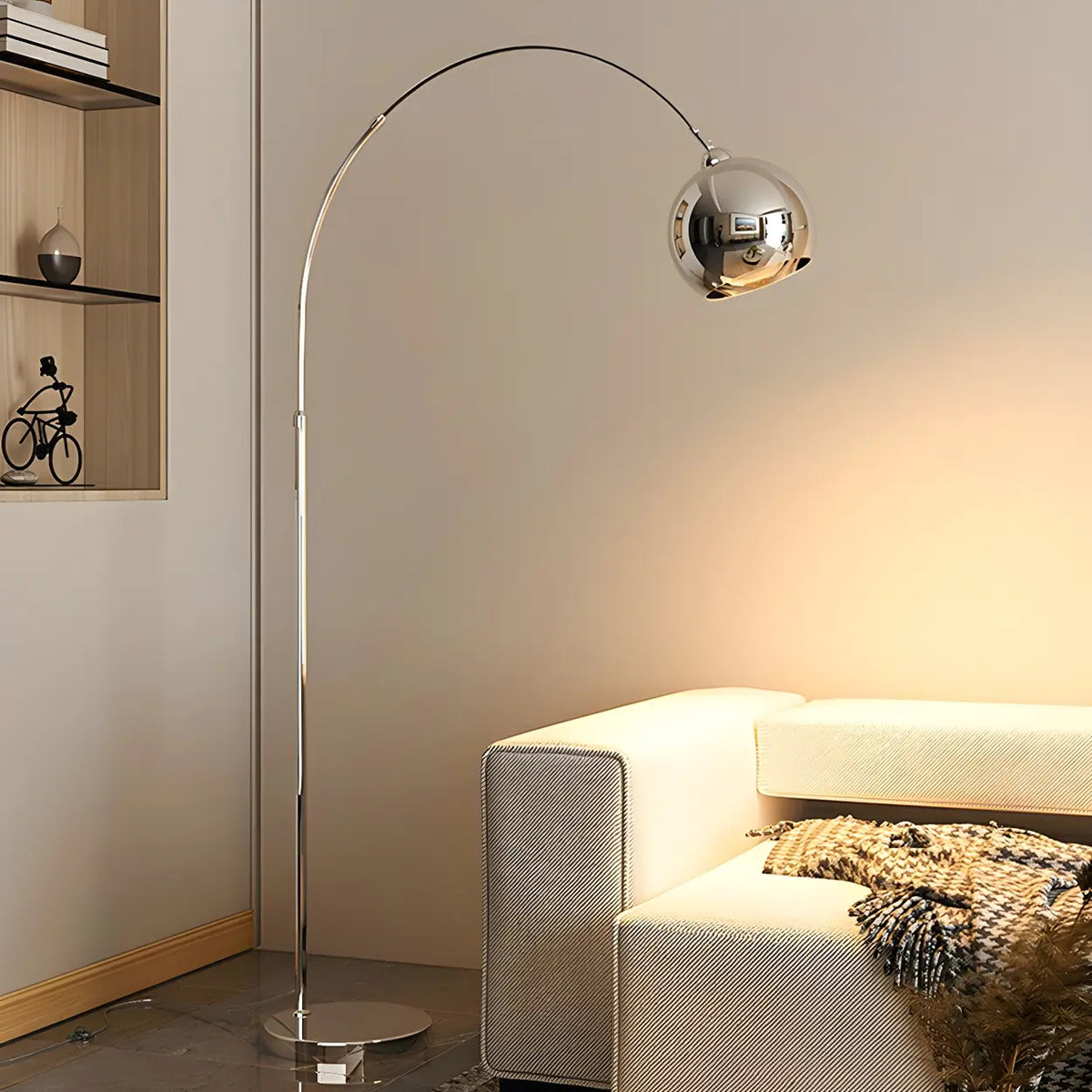 Chrome Arc Floor Lamp